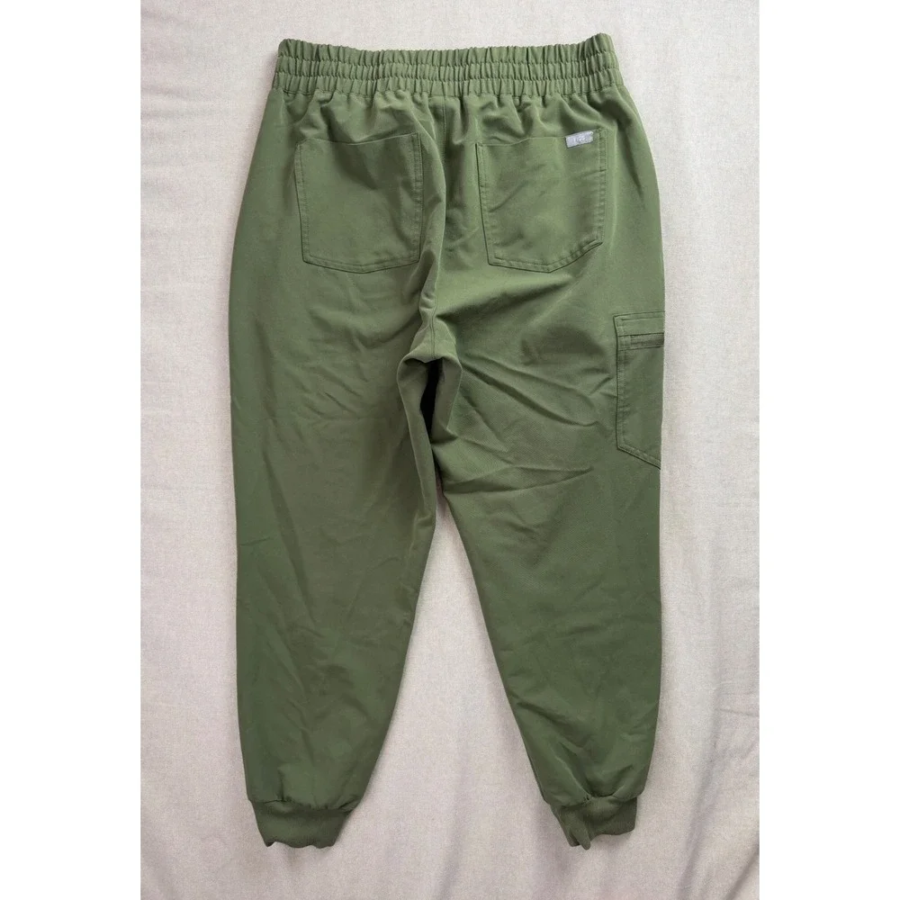 FIGS Women's Olive Green Scrub Zamora Jogger Pants Large Petite